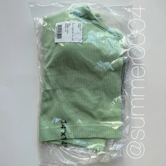 NWT Lululemon Ebb to Street Crop Racerback Tank Top Creamy Mint 4 - Picture 7 of 7